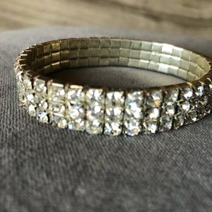 Stretch Formal Bracelet Cubic Rhinestones